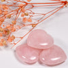 30mm Charm Stone Beads Natural Heart Rose Quartz Crystal