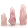 Natural carved rose quartz free from crystal flame for crystal craft