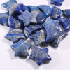 30mm Charms Natural Hand Carved Lapis Lazuli Crystal Crafts Crystal Carving Star Moon Gemstone Ornament For Home Decoration