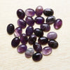 15x20mm Natural Amethyst Stone Beads Oval Flat Back Stone Cabochon