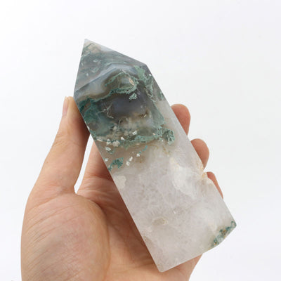 Natural Moss Agate Wands Crystals Minerals Healing Crystals Tapestries