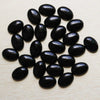 Natural Obsidian Oval Flat Back Stone Cabochon For Jewelry Accessories