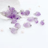 Natural Amethyst Irregular Pendant Natural Raw Stone Purple Crystal Jewelry Pendant Necklace for Women Men