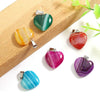 20mm Stripe agate crystal pendants crystals healing stones heart gemstone pendants charms for jewelry making