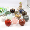 Apple Gem Crafts Ornament Christmas Gift Carving Crystal Apple Statue