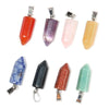 Wholesale Charms assorted crystal Hexagonal bullet shape beads pendants natural stone pendants for jewelry making