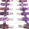 Fashion Natural Amethyst Cross Pendant For Jewelry Making 18x25mm