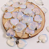 Opal Crystal Heart Stone Pendant Jewelry Making Fashion Accessory 20mm