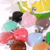 16mm Charms assorted natural gemstone bead pendant healing crystal stone heart pendants for jewelry making