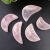 High Quality natural crystal polished rose quartz moon bowl For Home Decor