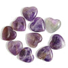 20mm Charm Natural Amethyst Heart Shape Purple Crystal Heart Gemstone