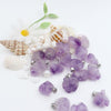 Natural Amethyst Irregular Pendant Natural Raw Stone Purple Crystal Jewelry Pendant Necklace for Women Men
