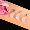 Gemstone Pendant Natural Rose Quartz Crystal Stone Moon Pendant