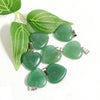 20mm Natural Crystal Heart Shape Green Aventurine Pendant Charms Stone Pendant for Jewelry Making