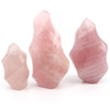 Natural carved rose quartz free from crystal flame for crystal craft