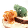 2 Inch Natural Crystal Stone Elephant Statue Handmade Gemstones