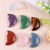 35mm Natural quartz hand carved crystal moon face healing gemstone for home decorations