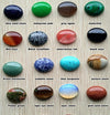 Wholesale 15x20mm natural gemstone loose beads mixed stone oval flat back stone cabochon for ring bracelet making