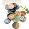 Natural Cabochon 25mm Crystal Quartzite Beads Round Flat Back Cabochon
