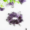 Moon Shape Natural Amethyst Pendant For DIY Jewelry Making