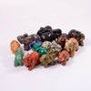 1.5inc 2inch Natural crystal stone carved elephant figurines elephant statue small crafts