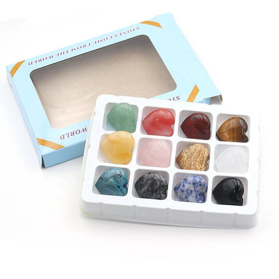 Natural Crystal Heart Gemstone Mineral Quartz Valentine's Day Decoration