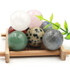 Wholesale Natural Healing Gemstone Stone 25mm Big Crystal Rose Quartz Sphere Crystal Ball Sphere Charms For Decoration