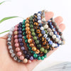 Fashion jewelry natural crystal gemstone bracelet women men chakra healing beaded bracelets