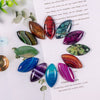 Flat Back Gemstone Bead Rainbow Stripe Dragon Agate Marquise Cabochon