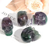 Promotion 2inch Natural Fluorite Gemstone Crystals Healing Stones Crafts Carved Head Crystal Skulls Head