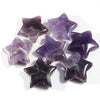 30mm Charm Large Natural Hand Carved Amethyst Moon Star Craft Carving