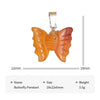 Hand Carved Stone Butterfly Pendant Natural Healing Crystal Quartz Stone Animal Butterfly Pendants For Jewelry Making