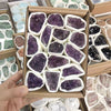 wholesale natural Raw crystal stone rough clusterl amethyst bulk in flat box