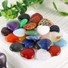 20mm Natural Crystal Heart Charms Gemstone Healing Crystal Carving Hearts Beed No Hole for jewelry stone