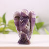 2 Inch Handmade Statue Large Natural Amethyst Guardian Angel Statue