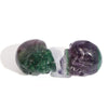 Promotion 2inch Natural Fluorite Gemstone Crystals Healing Stones Crafts Carved Head Crystal Skulls Head