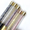 Crystal gravels ball pens healing crystal pen with tiny gemstone chips