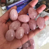 New arrivals Folk Crafts polished mini natural pink rose quartz crystal yoni eggs for sale