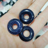 21mm Natural Crystals Pendant Bead Necklace Safety Buckle Donuts Stone Pendant Charms for Necklace