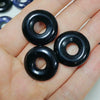 21mm Natural Crystals Pendant Bead Necklace Safety Buckle Donuts Stone Pendant Charms for Necklace