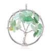 30mm 7 Chakra Tree of Life pendulum Round Necklace Pendant Natural Quartz Crystal Stone Pendants for Jewelry Making