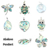 Natural Abalone Pearl Seashell Animal Oval Pendant Necklace Jewelry