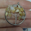 30mm 7 Chakra Tree of Life pendulum Round Necklace Pendant Natural Quartz Crystal Stone Pendants for Jewelry Making