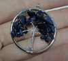 30mm 7 Chakra Tree of Life pendulum Round Necklace Pendant Natural Quartz Crystal Stone Pendants for Jewelry Making