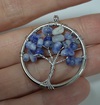 30mm 7 Chakra Tree of Life pendulum Round Necklace Pendant Natural Quartz Crystal Stone Pendants for Jewelry Making