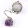 304 Stainless Steel Wire Mesh infuser loose leaf tea ball raw amethyst crystal tea strainer