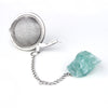 304 Stainless Steel Wire Mesh infuser loose leaf tea ball raw amethyst crystal tea strainer