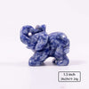 1.5inch Natural gemstone animal carving crystal elephant figurines elephant statue small stone crafts