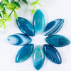 Flat Back Gemstone Bead Rainbow Stripe Dragon Agate Marquise Cabochon