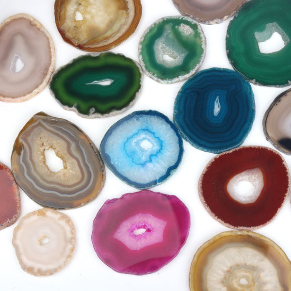 Wholesale colorful agate slice agate coaster
